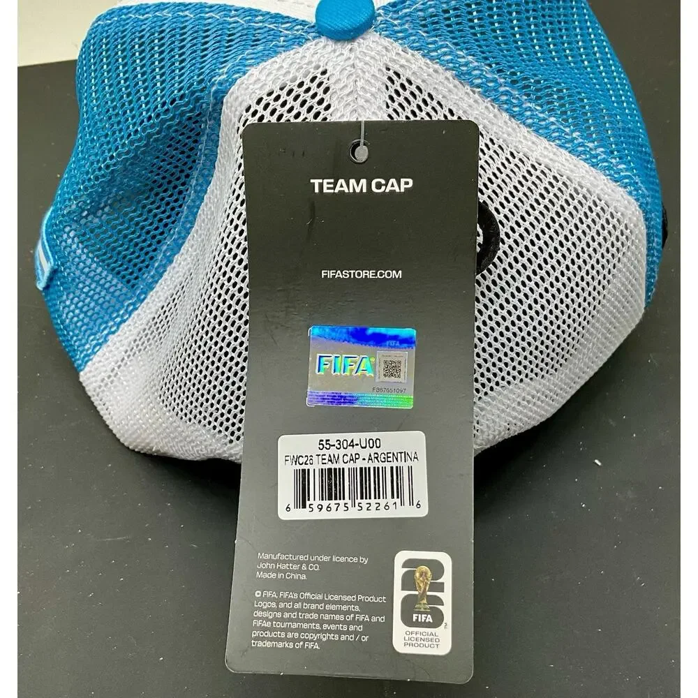 Official FIFA World Cup 2026 Argentina Trucker Hat Snapback Cap NWT Messi Team